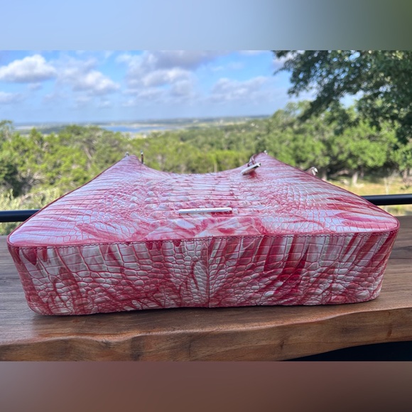 NWT Brahmin SET Tabitha  Shoulder Bag and Jane Wallet in PINK FLAMINGO Melbourne - Picture 9 of 15